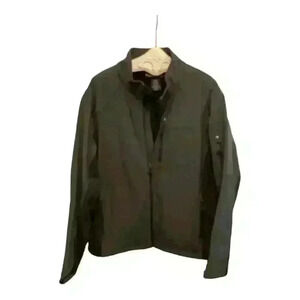 Free Country Men's XL Black Softshell Jacket Lightweight Water-Resistant